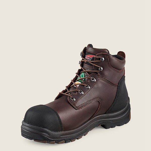 Red Wing Safety Boots King Toe® - 6-inch Waterproof Csa Toe - Black/Brown - Mens JBY938501